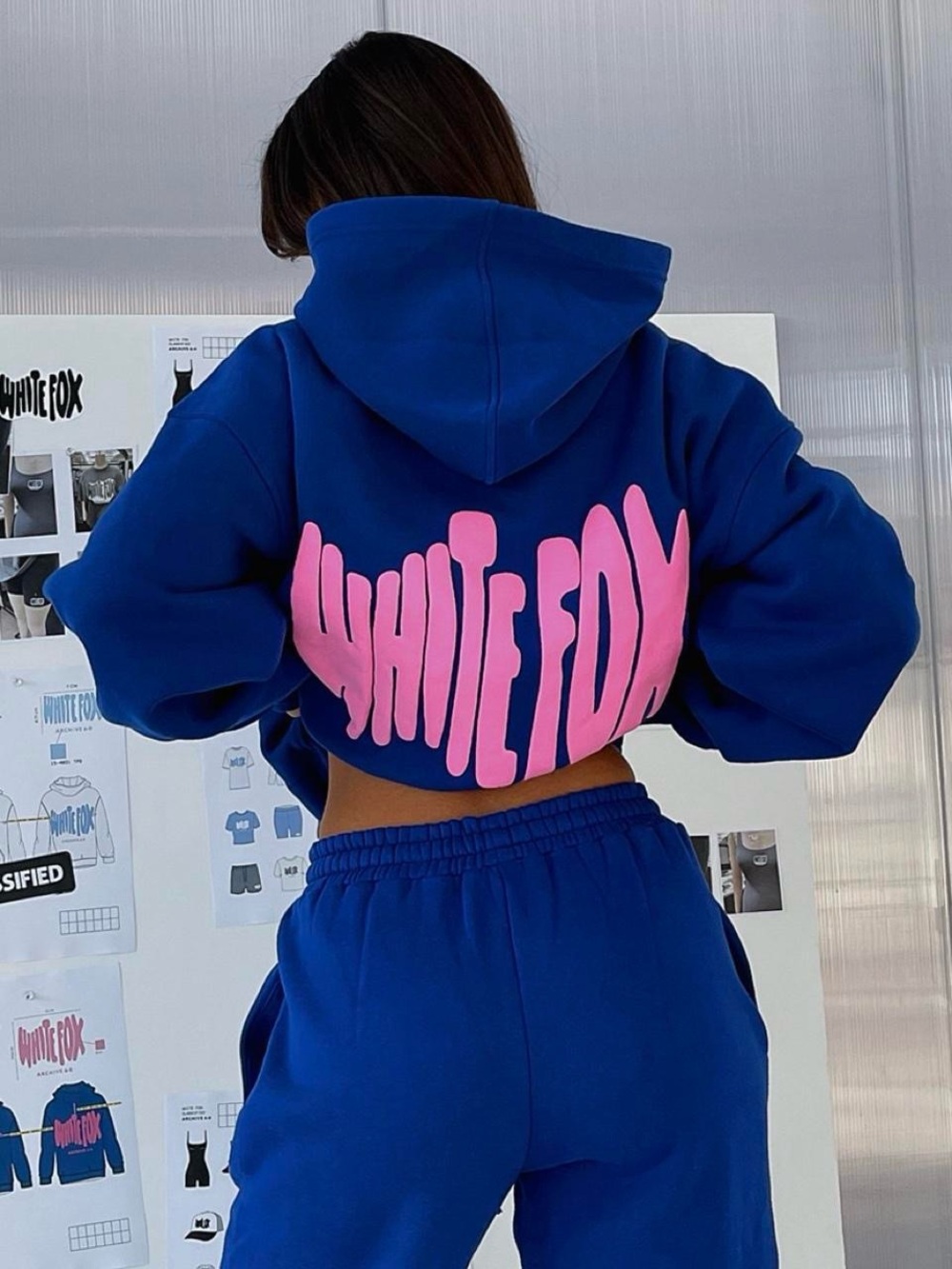 White Fox Boutique Archive 6.0 Oversized Hoodie Malibu - Blue, Size XS/S